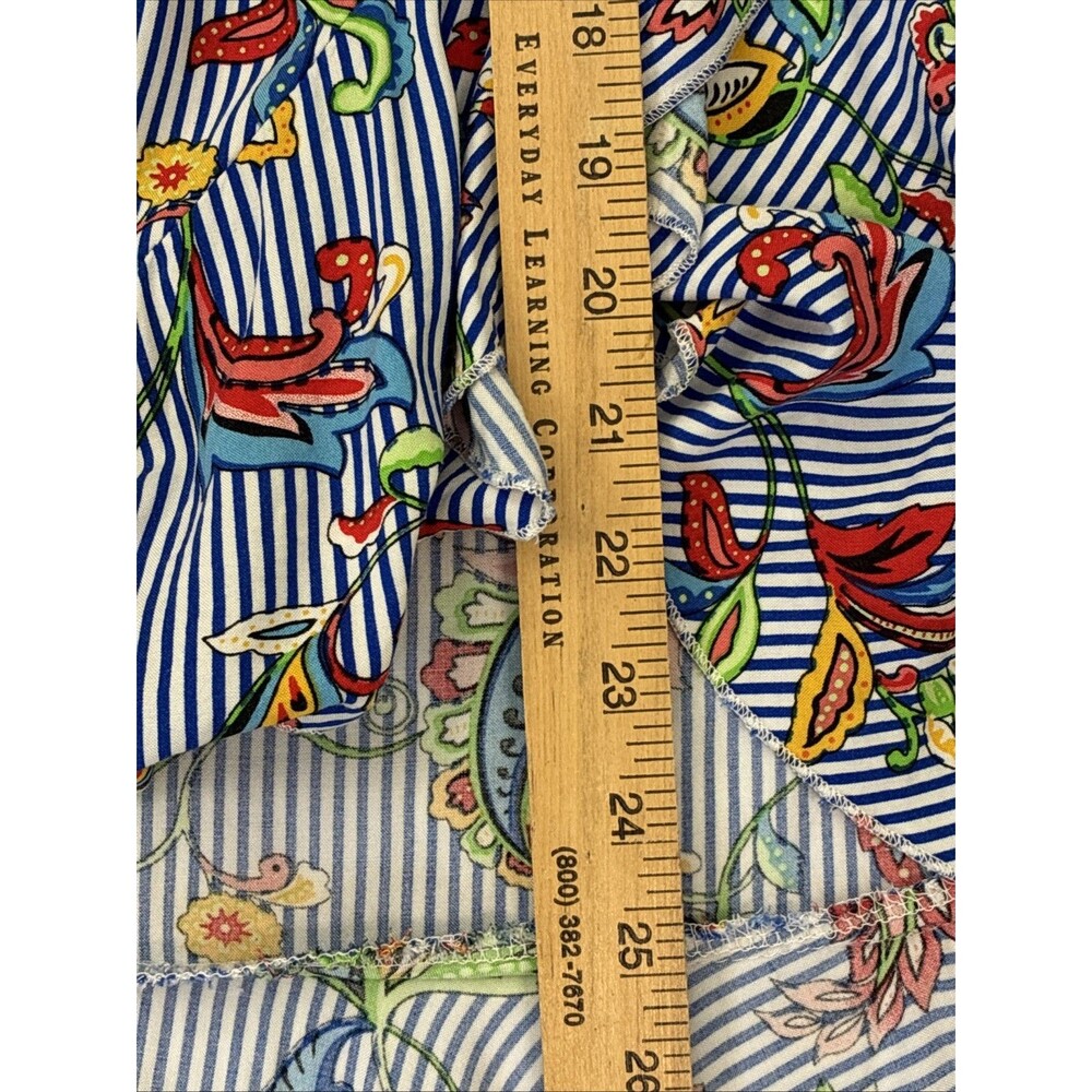 Me 2 Magic High Low Ruffle Skirt Small Colorful Blue Stripe Paisley Dopamine Y2K - Picture 14 of 15